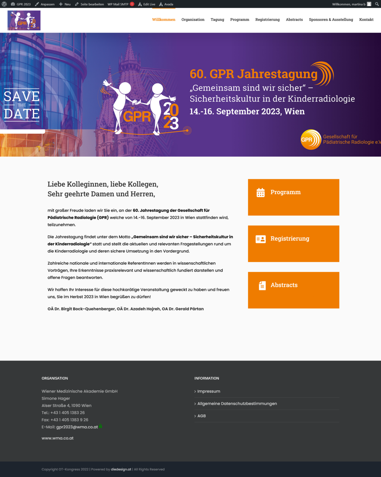 Wordpress Webdesign Wien Ärztetagung